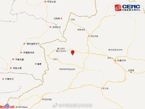 新疆博尔塔拉州精河县发生3.1级地震 震源深度7千米